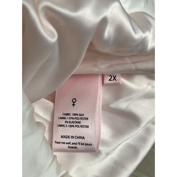 SELKIE Sz 2x Silk Strawberry Milk Marshmallow Puffer Coat Jacket NWT - Picture 14 of 14